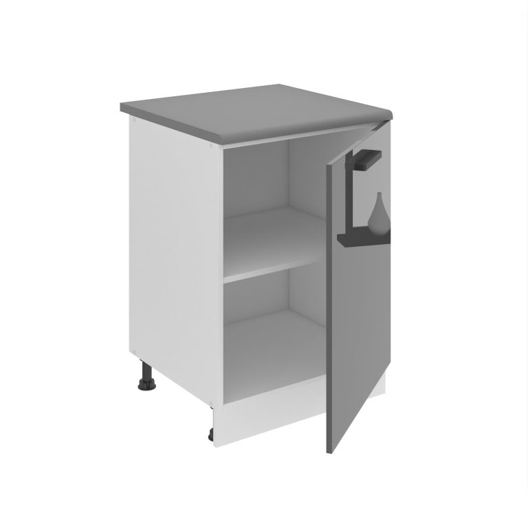 Belini Mobile base Premium Full Version 60 cm in grigio lucido senza piano di lavoro Produttore INF SD60/0/WT/S/0/B1/PP






