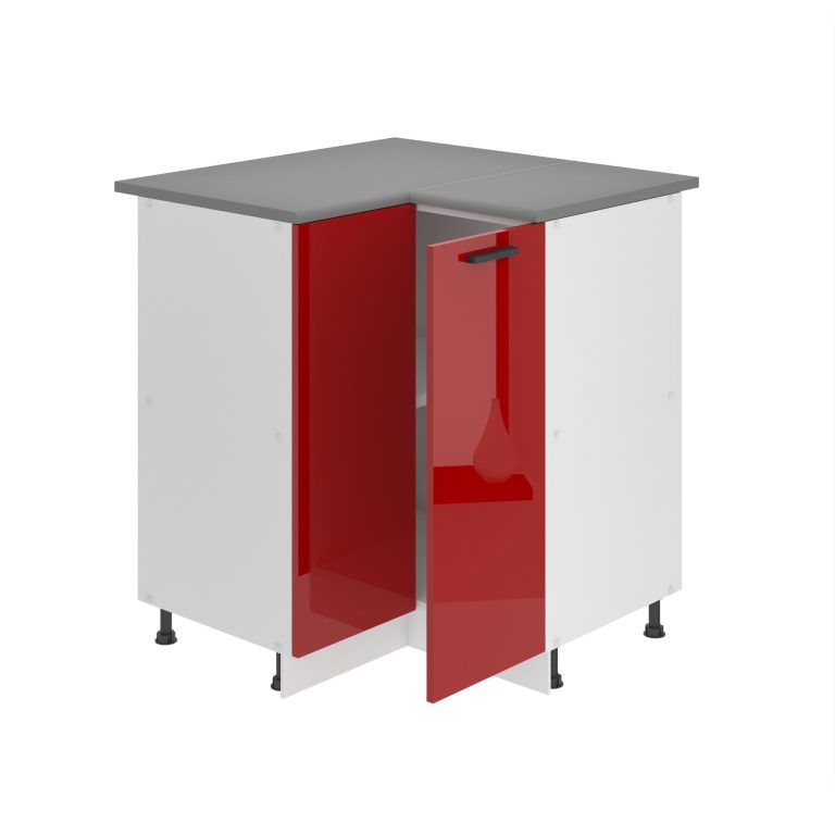 Belini Mobile angolare Premium Versione completa 90 cm Rosso lucido senza piano di lavoro Produttore INF SNP90/0/WT/R/0/B1/PP






