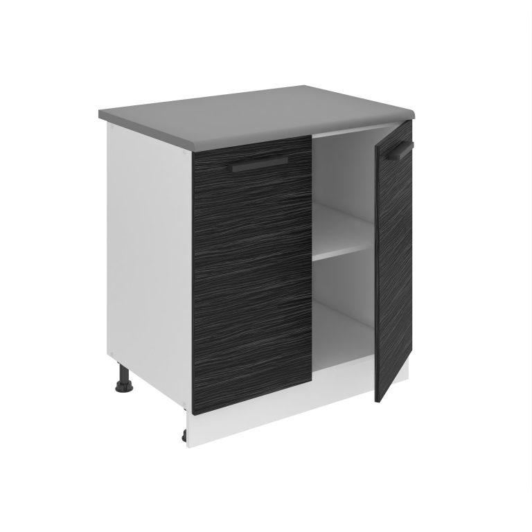 Belini Mobile basso da cucina Premium Versione completa 80 cm Ebano reale senza piano di lavoro Produttore TOR SD80/0/WT/HK/0/B1/PP






