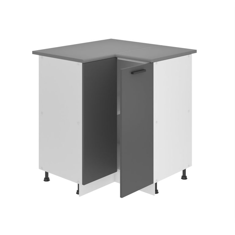 Belini Mobile angolare Premium Versione completa 90 cm Grigio opaco senza piano di lavoro Produttore TOR SNP90/0/WT/SR/0/B1/PP






