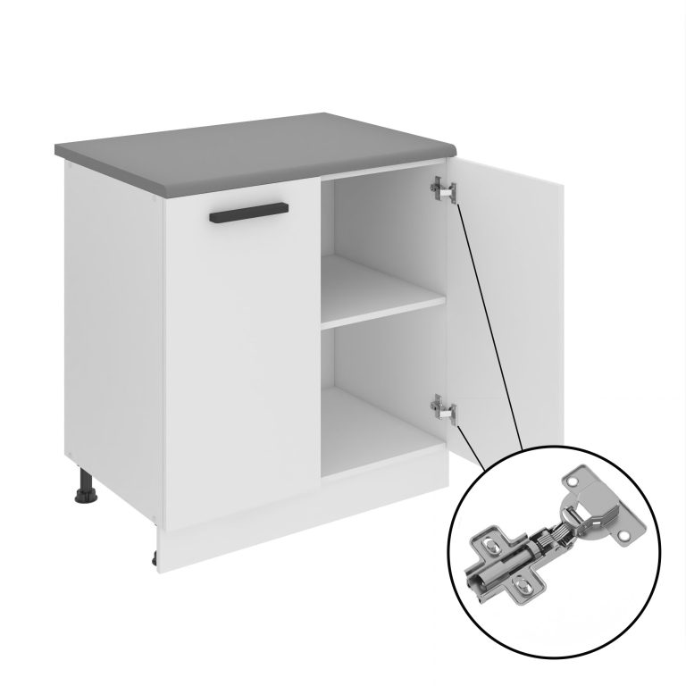Mobile angolare da cucina 90 cm TOR SNP90/0/WT/DS/0/B1/PP
