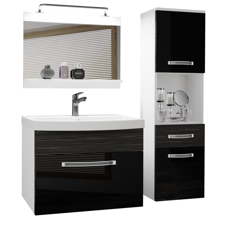 Mobili da bagno Belini Premium Glamour 56 GLA PM 3/0/W/BHK/0/MB/PP