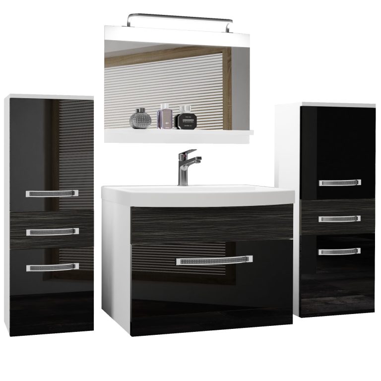 Mobili da bagno Belini Premium Glamour 75  GLA PM 4/0/W/BHK/0/MB/PP
