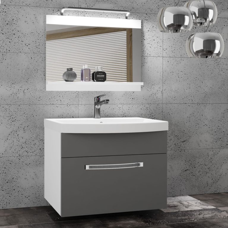 Mobili da bagno Belini Premium Versione completa Glamour 3 Produttore GLA M 1/0/W/SR/0/MB/PP