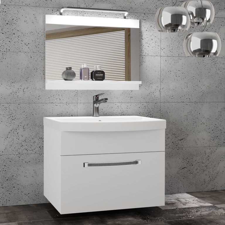 Mobili da bagno Belini Premium Versione completa Glamour 1 Produttore GLA M 1/0/W/W/0/MB/PP