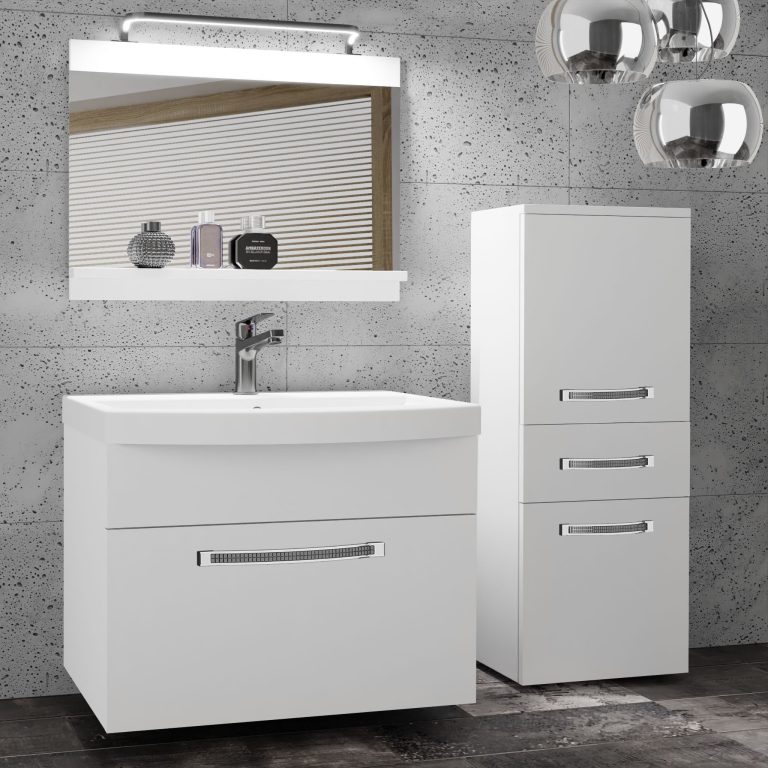 Mobili da bagno Belini Premium Versione completa Glamour 20 GLA M 2/0/W/W/0/MB/PP