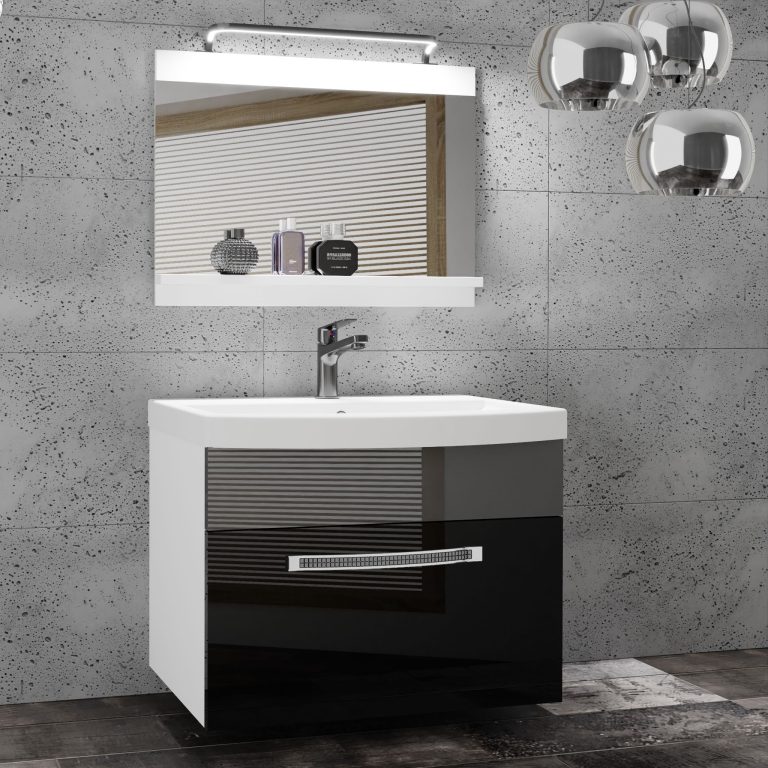 Mobili da bagno Belini Premium Versione completa Glamour 11 GLA P 1/0/W/BS/0/MB/PP