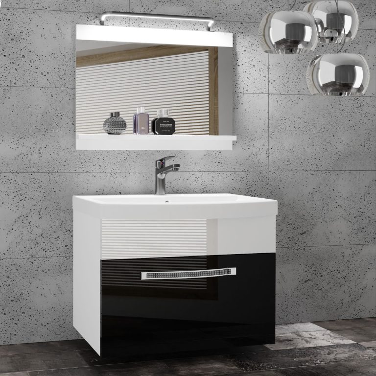 Mobili da bagno Belini Premium Versione completa Glamour 10 GLA P 1/0/W/BW/0/MB/PP