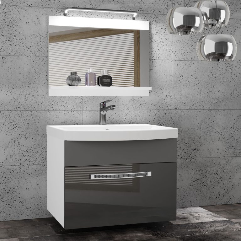 Mobili da bagno Belini Premium Versione completa Glamour 15 GLA PM 1/0/W/SSR/0/MB/PP