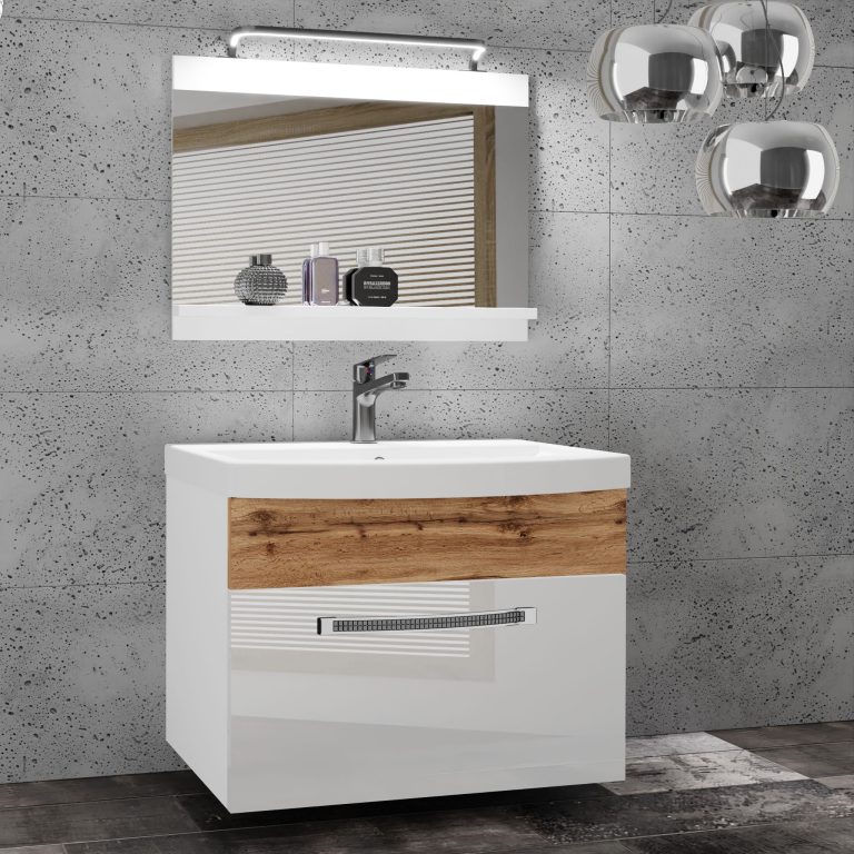 Mobili da bagno Belini Premium Versione completa Glamour 17 GLA PM 1/0/W/WDW/0/MB/PP