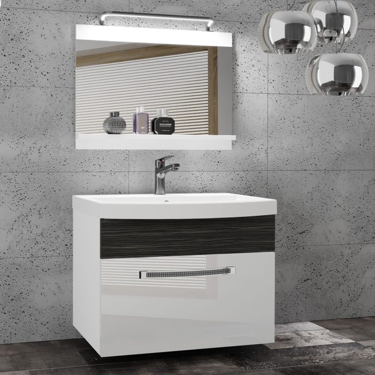 Mobili da bagno Belini Premium Versione completa Glamour 16 GLA PM 1/0/W/WHK/0/MB/PP