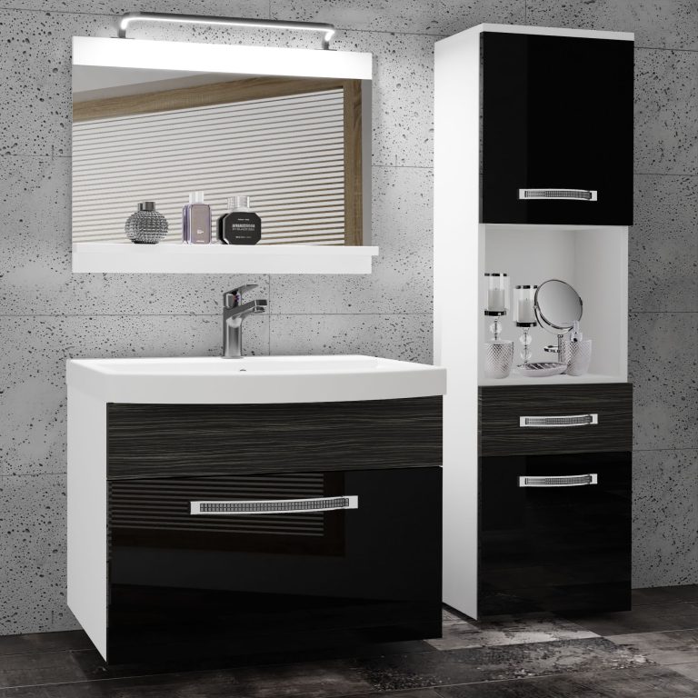 Mobili da bagno Belini Premium Glamour 56 GLA PM 3/0/W/BHK/0/MB/PP
