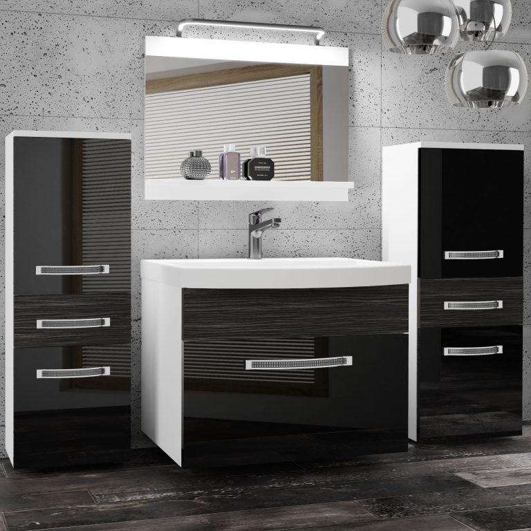 Mobili da bagno Belini Premium Glamour 75  GLA PM 4/0/W/BHK/0/MB/PP