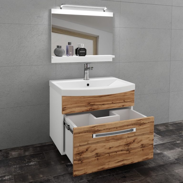 Mobili da bagno Belini Premium Versione completa Glamour 4 Produttore GLA M 1/0/W/DW/0/MB/PP