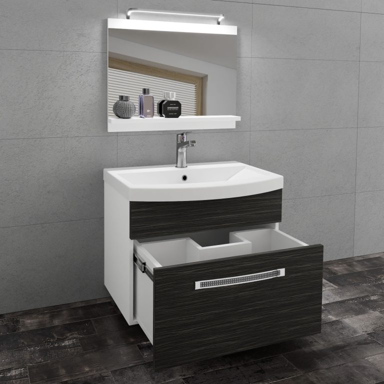 Mobili da bagno Belini Premium Versione completa Glamour 2 Produttore GLA M 1/0/W/HK/0/MB/PP