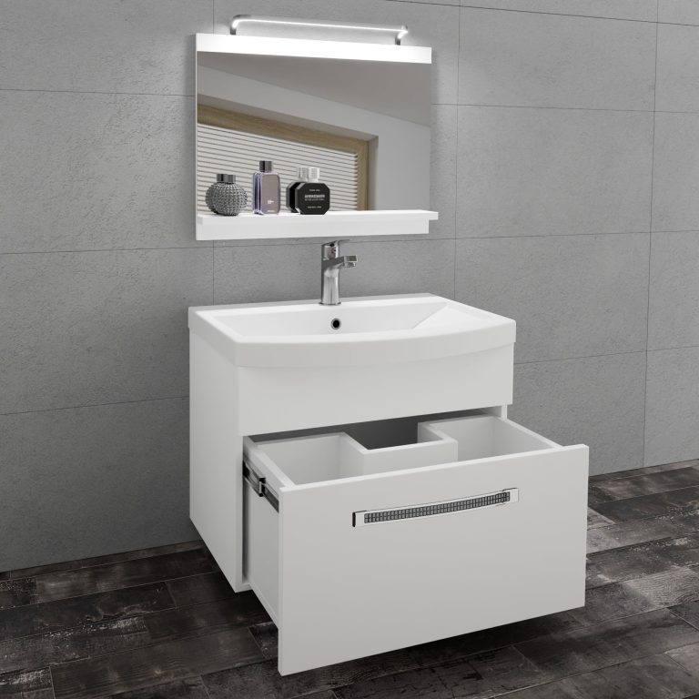 Mobili da bagno Belini Premium Versione completa Glamour 1 Produttore GLA M 1/0/W/W/0/MB/PP