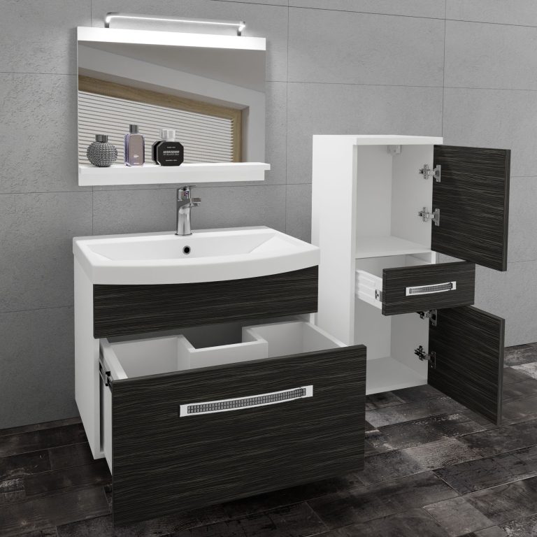 Mobili da bagno Belini Premium Versione completa Glamour 21 GLA M 2/0/W/HK/0/MB/PP