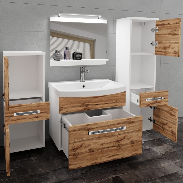Mobili da bagno Belini Premium Glamour 80 GLA M 5/0/W/DW/0/MB/PP