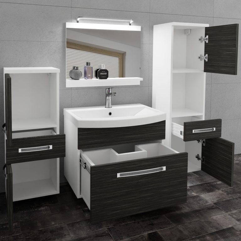 Mobili da bagno Belini Premium Glamour 78 GLA M 5/0/W/HK/0/MB/PP
