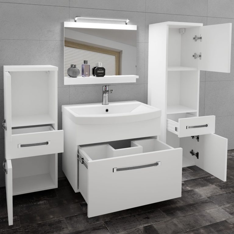 Mobili da bagno Belini Premium Glamour 77 GLA M 5/0/W/W/0/MB/PP