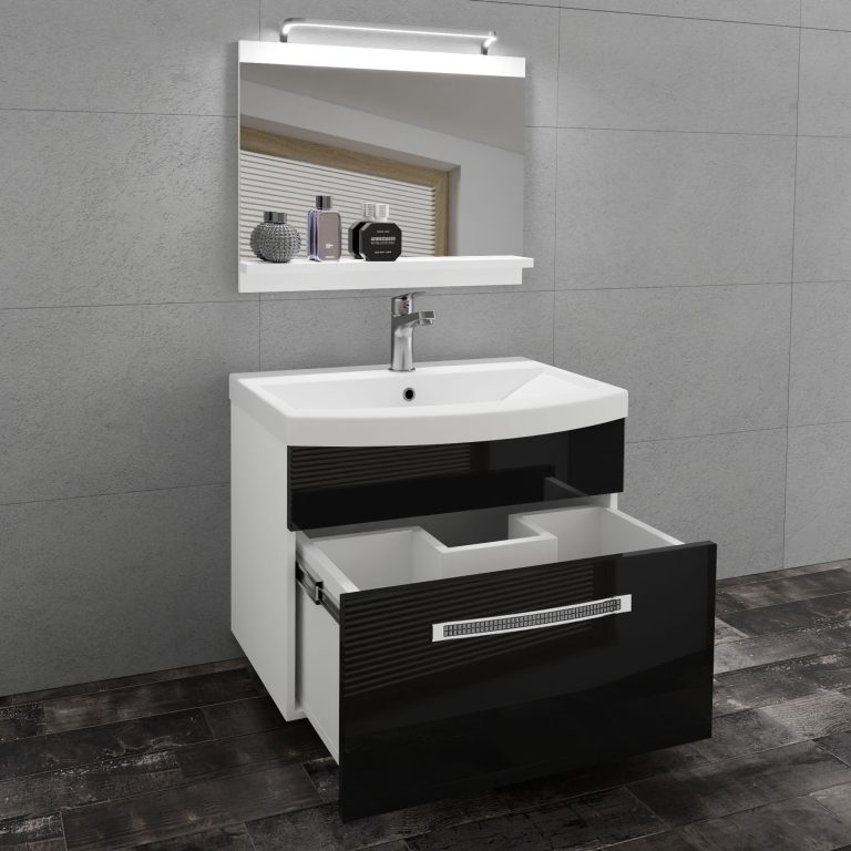 Mobili da bagno Belini Premium Versione completa Glamour 6 GLA P 1/0/W/B/0/MB/PP