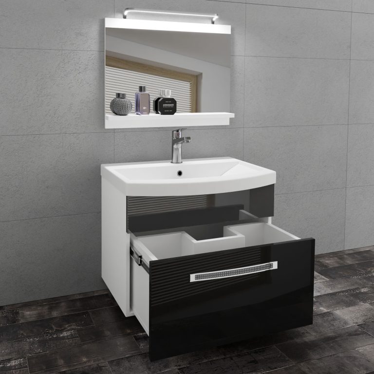 Mobili da bagno Belini Premium Versione completa Glamour 11 GLA P 1/0/W/BS/0/MB/PP