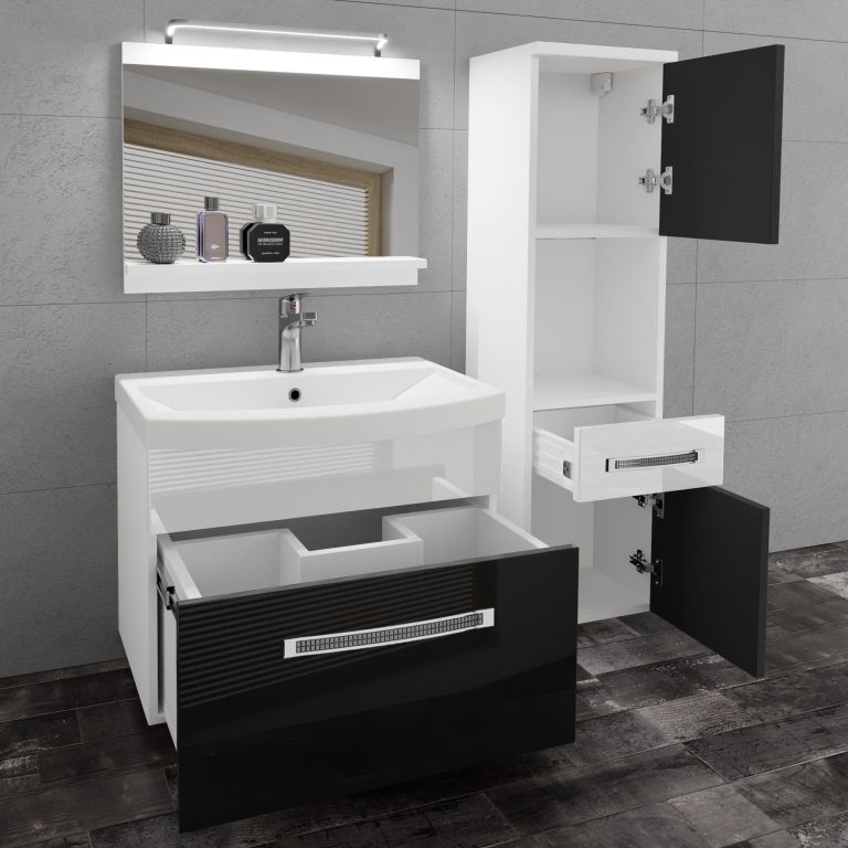 Mobili da bagno Belini Premium Glamour 48 GLA P 3/0/W/BW/0/MB/PP
