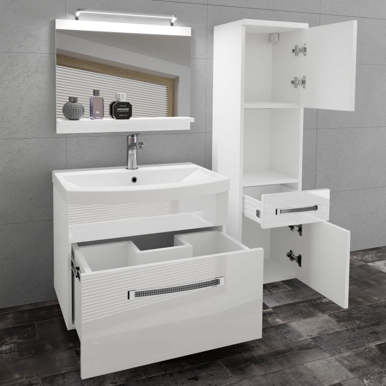 Mobili da bagno Belini Premium Glamour 43 GLA P 3/0/W/W/0/MB/PP
