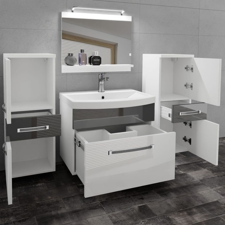 Mobili da bagno Belini Premium Glamour 66GLA P 4/0/W/WS/0/MB/PP