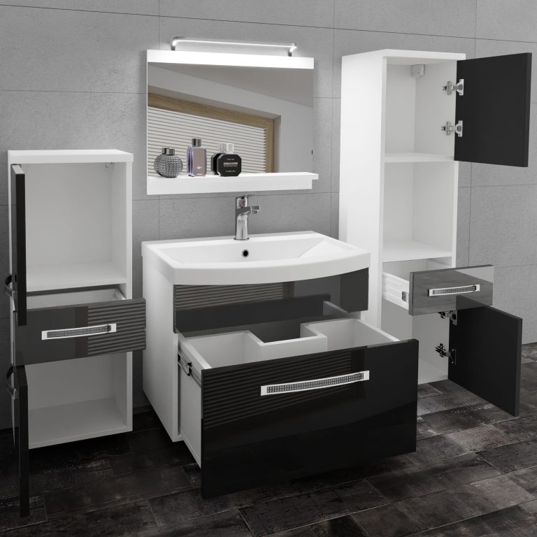 Mobili da bagno Belini Premium Glamour 87 GLA P 5/0/W/BS/0/MB/PP
