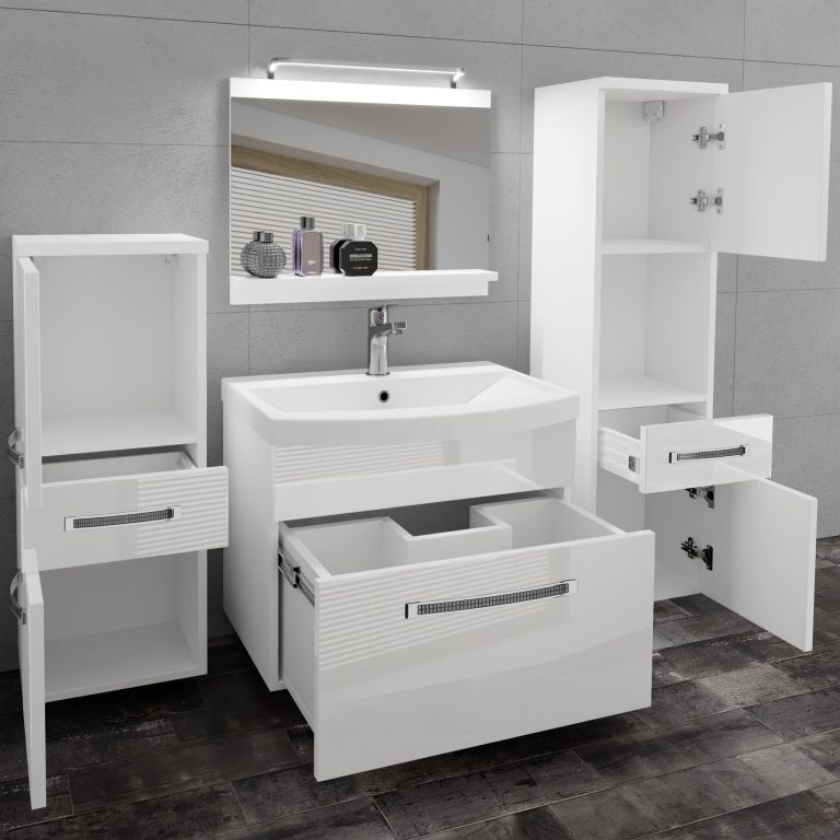 Mobili da bagno Belini Premium Glamour 81 GLA P 5/0/W/W/0/MB/PP
