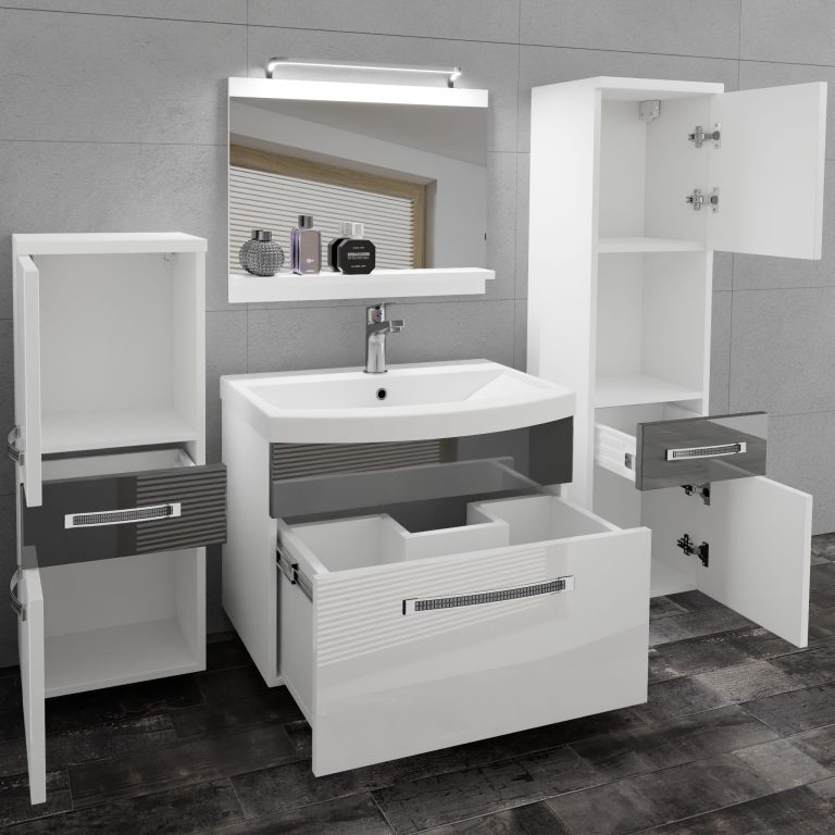 Mobili da bagno Belini Premium Glamour 85 GLA P 5/0/W/WS/0/MB/PP