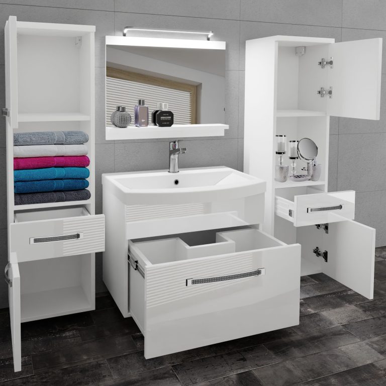 Mobili da bagno Belini Premium Glamour 100 GLA P 6/0/W/W/0/MB/PP