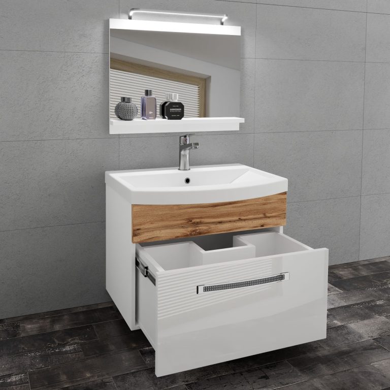 Mobili da bagno Belini Premium Versione completa Glamour 17 GLA PM 1/0/W/WDW/0/MB/PP