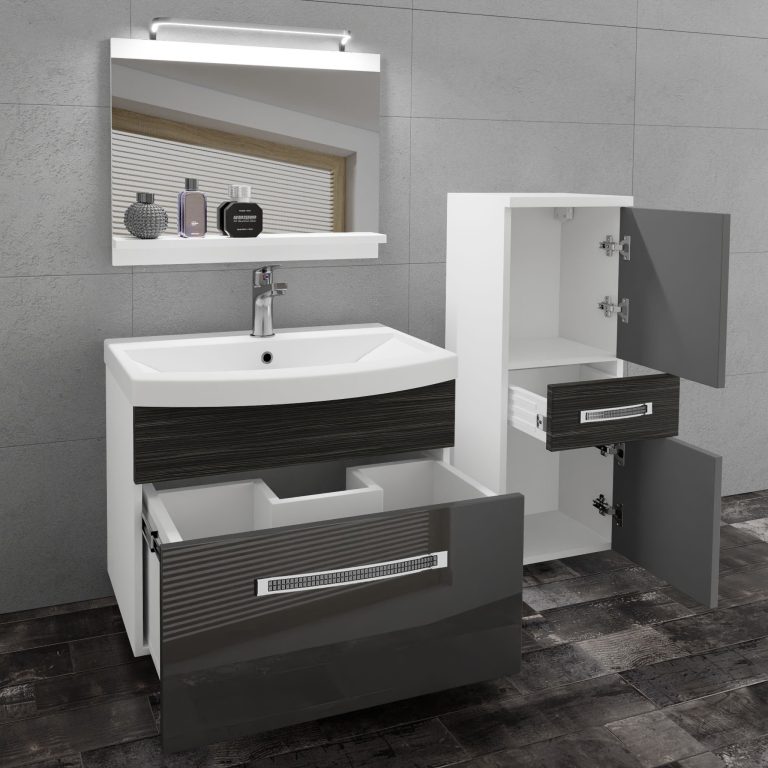 Mobili da bagno Belini Glamour 33 GLA PM 2/0/W/SHK/0/MB/PP