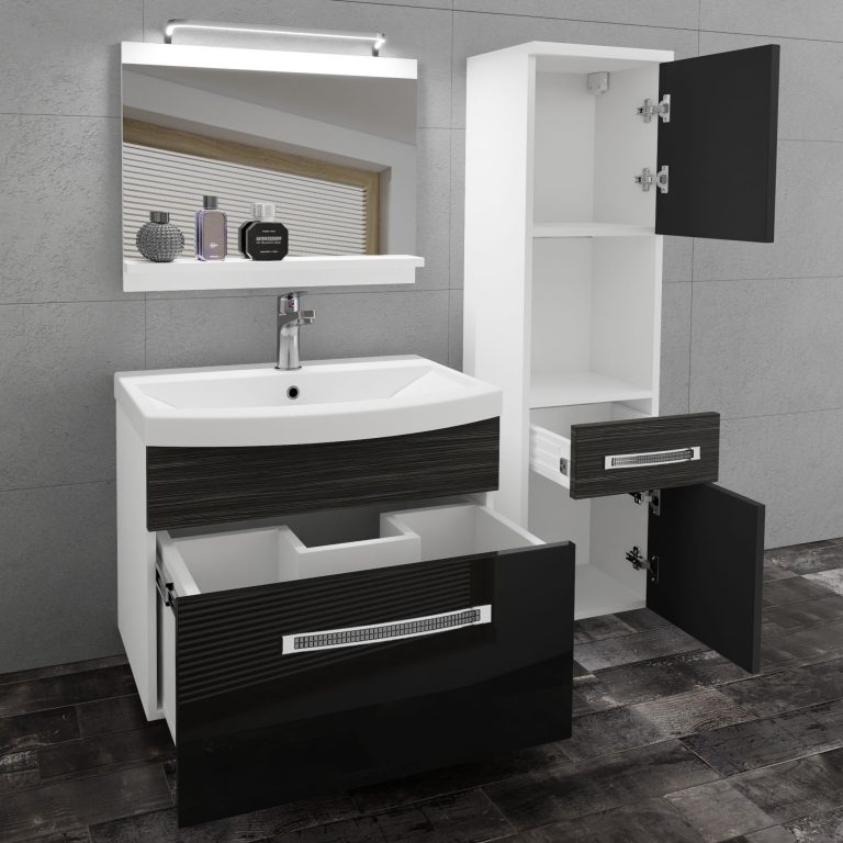 Mobili da bagno Belini Premium Glamour 56 GLA PM 3/0/W/BHK/0/MB/PP