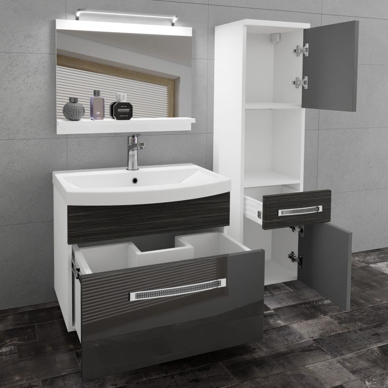 Mobili da bagno Belini Premium Glamour 52 GLA PM 3/0/W/SHK/0/MB/PP