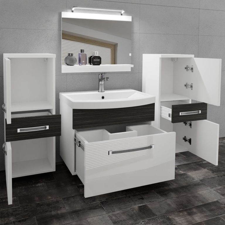 Mobili da bagno Belini Premium Glamour 73  GLA PM 4/0/W/WHK/0/MB/PP