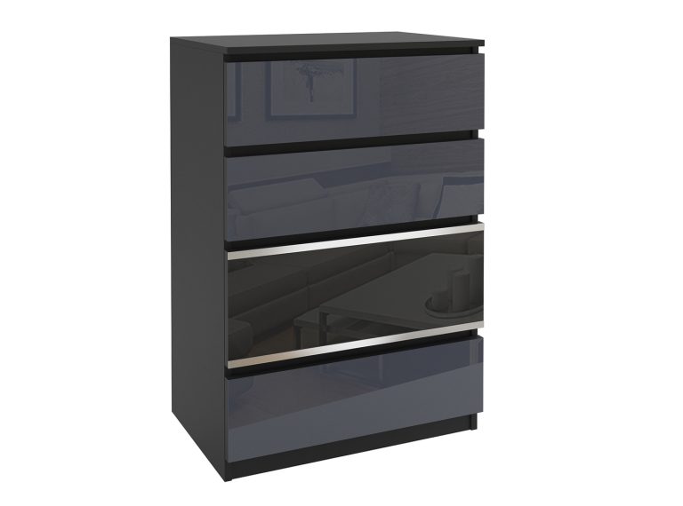 Comò 6 Belini nero / grigio Produttore BH KOM1/2/B/B/3S1B/0
