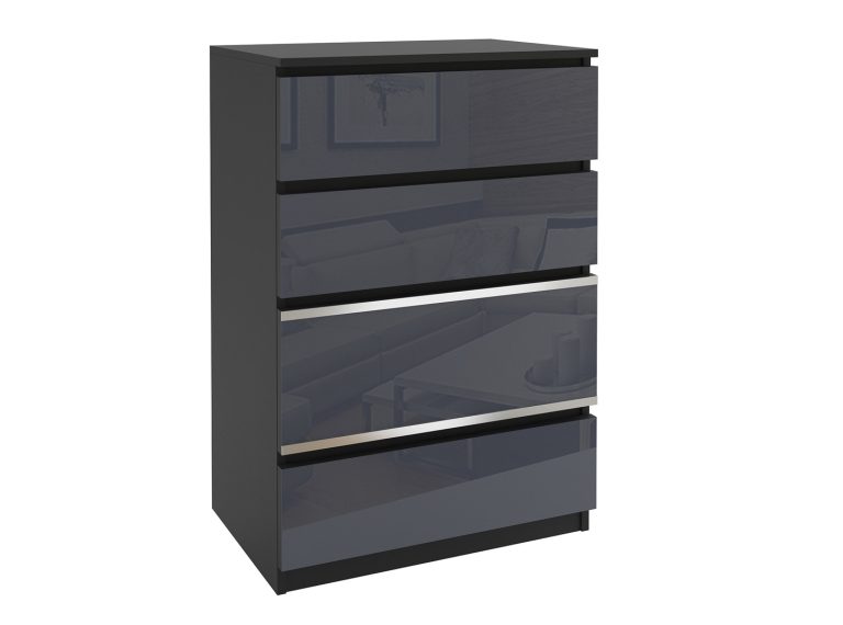 Comò 7 Belini nero / grigio Produttore BH KOM1/2/B/B/4S/0
