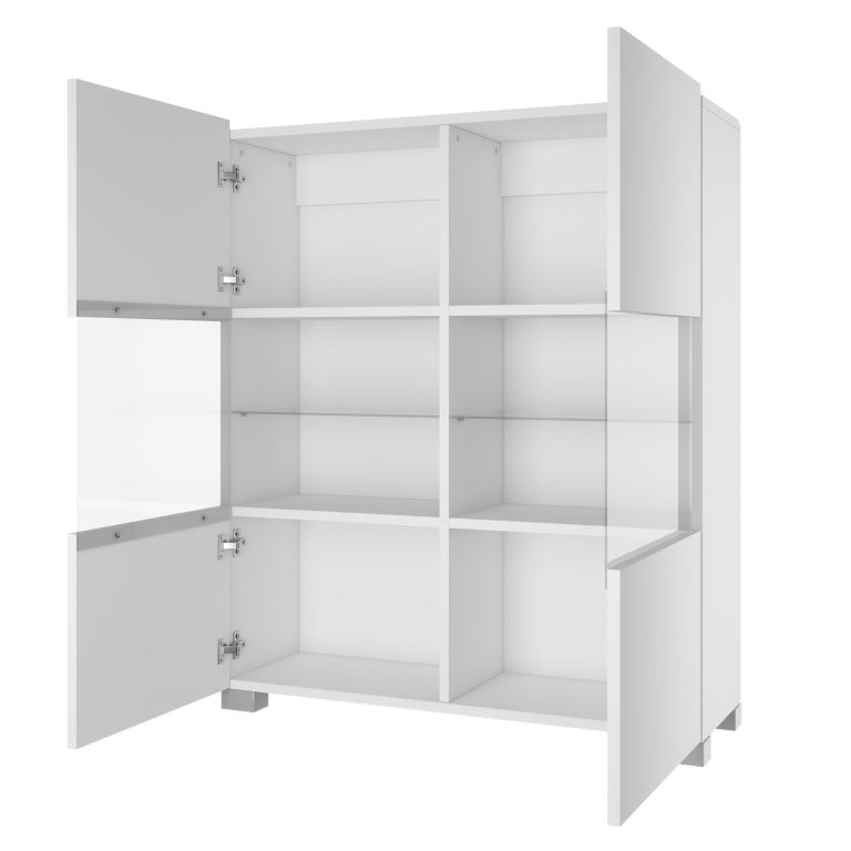 Comò Belini Premium Versione Completa Nero Lucido / Rovere Wotan + Illuminazione a LED Produttore 9 NEX KOM1/1/W/BDW/0/0






