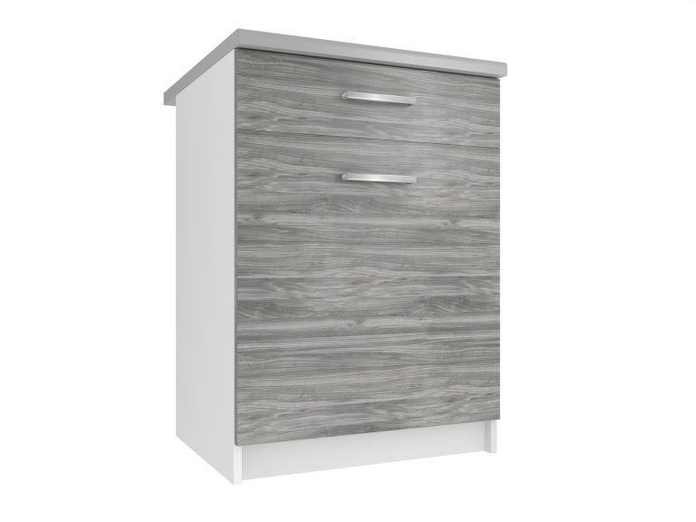 Mobile da cucina Belini inferiore con cassetti 60 cm grigio antracite Glamour Wood con piano di lavoro Produttore TOR SDSZ1-60/0/WT/GW1/0/E
