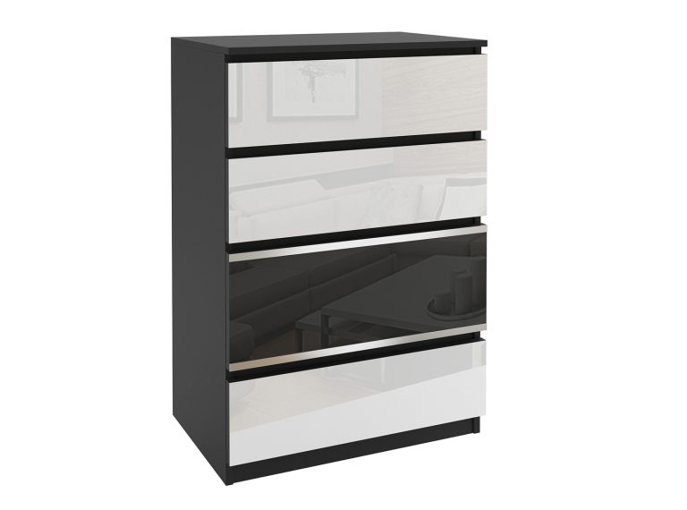 Comò 8 Belini nero / bianco Produttore BH KOM1/2/B/WI/3W1B/0

