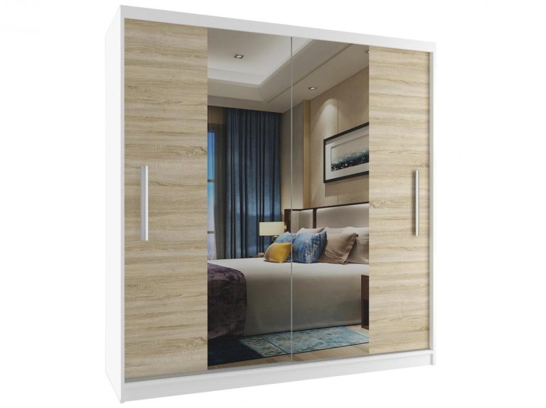 Armadio scorrevole 158 cm con specchio rovere rovere wotan rovere sonoma Produttore ME SZP3/2/W/DS/0/AL