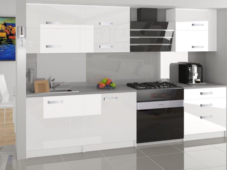 Mobili da cucina 180 cm bianchi lucidi senza piano di lavoro Produttore INF PRIMERA2/2/WT/W/BB/B1