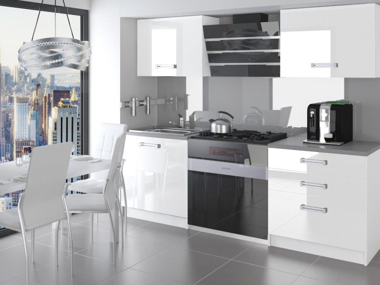 Mobili da cucina 120 cm bianchi lucidi senza piano di lavoro Produttore INF SATURNO/2/WT/W/BB/D