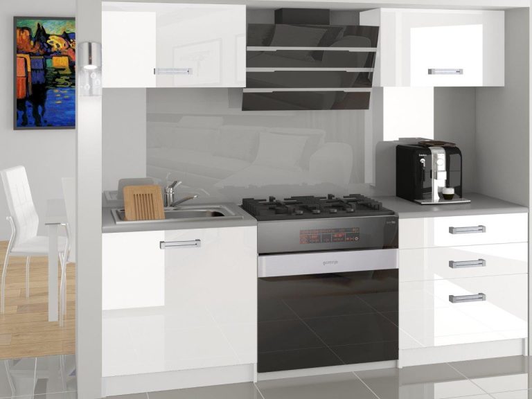 Mobili da cucina 120 cm bianchi lucidi senza piano di lavoro Produttore INF VULCANO/3/WT/W/BB/D