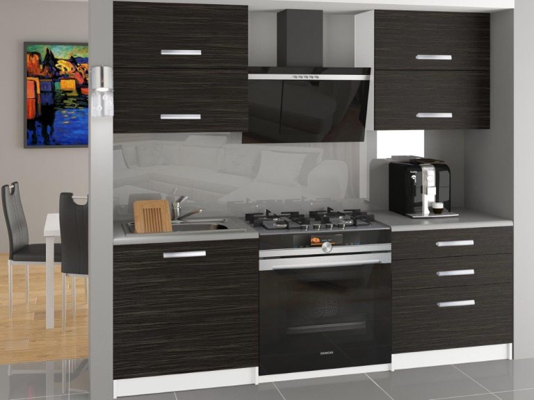 Mobili da cucina 120 cm nero ebano scuro con piano di lavoro Produttore TOR ELEGANTA2/2/WT/HK/0/B1
