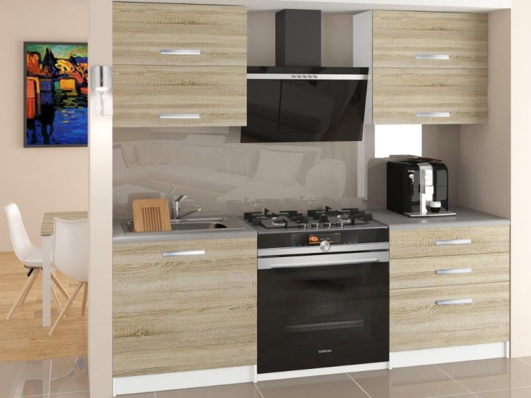 Mobili da cucina 120 cm in rovere Wotan rovere Sonoma con piano di lavoro Produttore TOR ELEGANTA2/2/WT/DS/0/B1