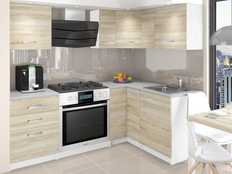 Mobili da cucina 300 cm in rovere Wotan rovere Sonoma senza piano di lavoro Produttore TOR JOWISZ/2/WT/DS/BB/P